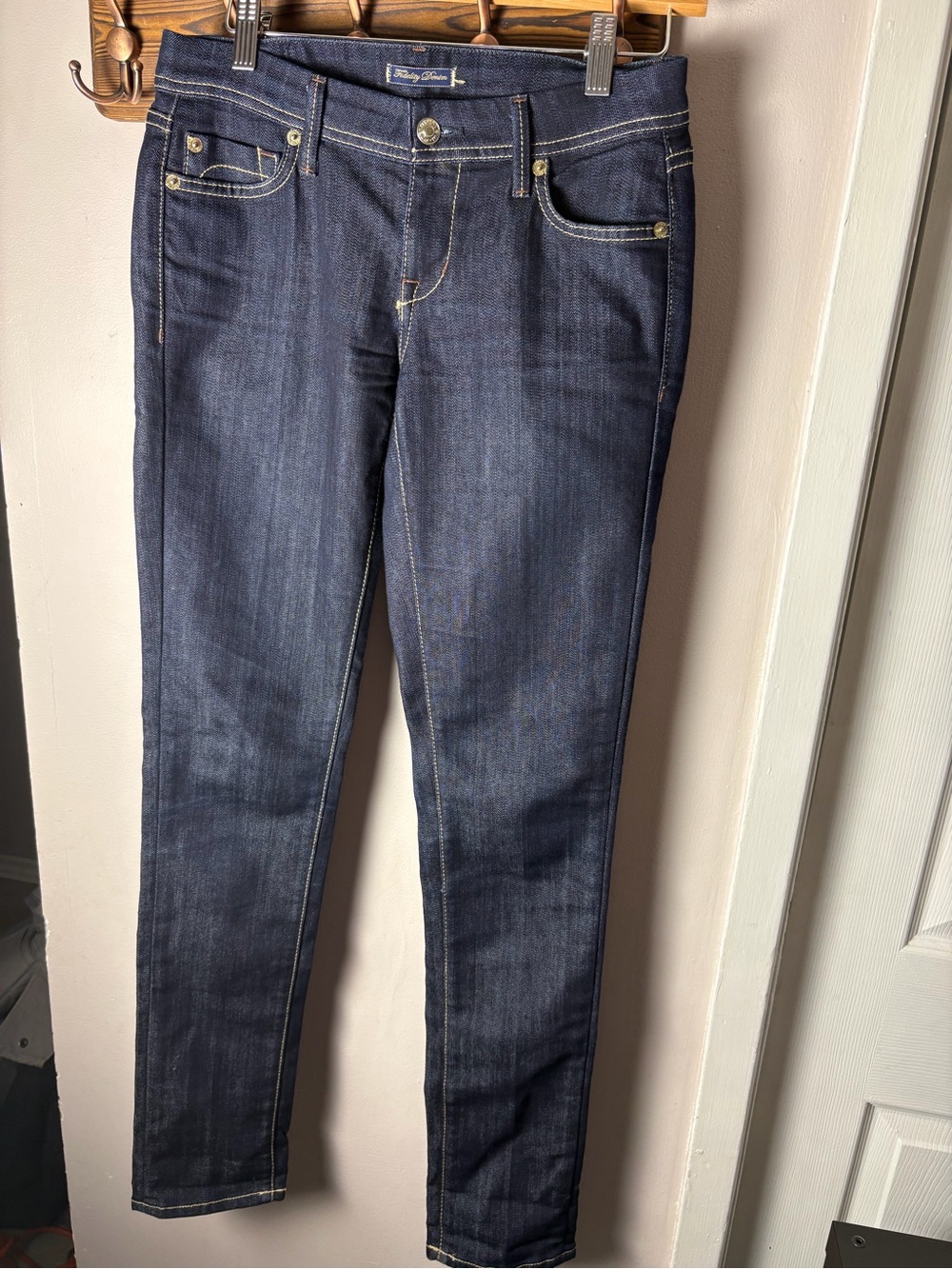 Fidelity Denim Dark Blue Skinny Jeans Size 27